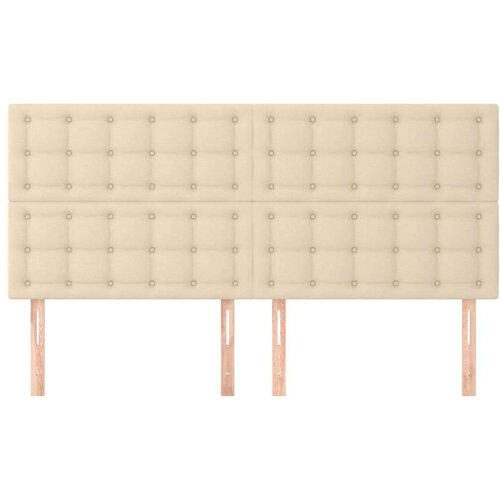  Uzglavlje 4 kom krem 100x5x78/88 cm od tkanine Slike