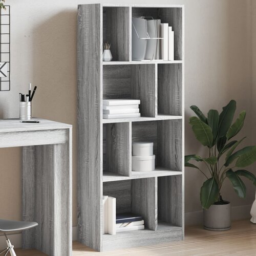  The living store knjižna omara siva sonoma 57x28,5x141 cm inženirski les - knjižna omara, (21496092) Cene