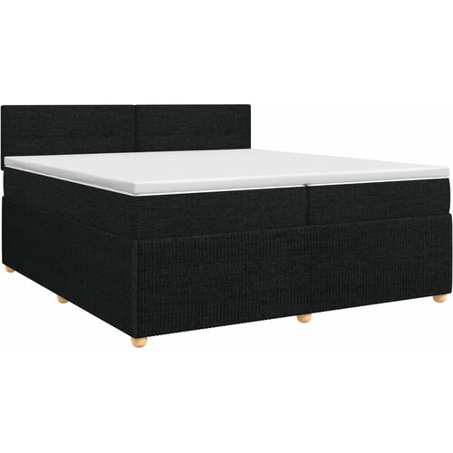  Boxspring krevet s madracem Crna 200 x 200 cm Tkanina Slike