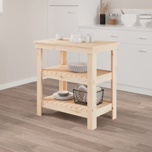 vidaXL Delovna miza 78,5x50x80 cm trdna borovina Cene