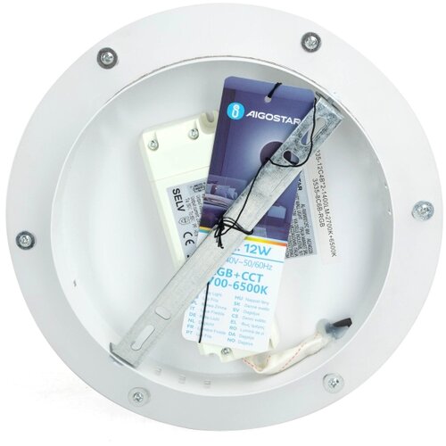Aigostar led rgbw prigu&amp;scaron;iva zidna svetiljka mesh smart LED/12W/230V + daljinski upravljač, bela Slike