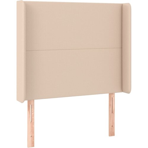  Uzglavlje s u&amp;scaron;ima boja cappuccina 93x16x118/128 cm umjetna koža Slike