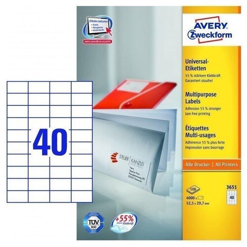  Etikete zweckform 3651 52,5x29,7mm ZWECKFORM Slike