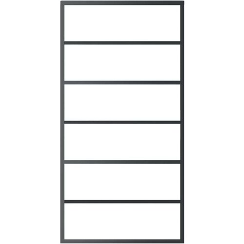 VidaXL Klizna vrata s priborom ESG staklo i aluminij 102 x 205 cm Slike