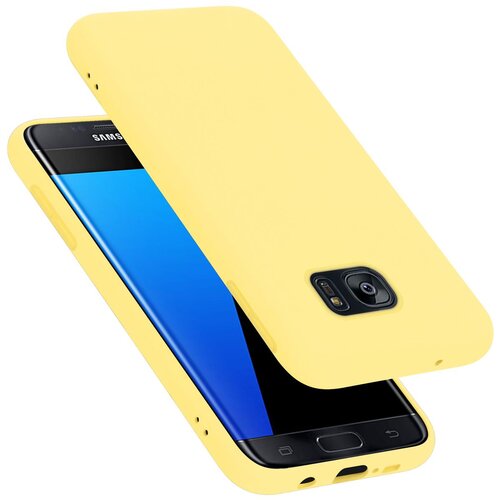 Cadorabo ohi&scaron;je, združljiv s Samsungom v tekoči rumeni - za&scaron;čitni pokrov, narejen iz fleksibilnega silikona TPU, (20586429) Cene