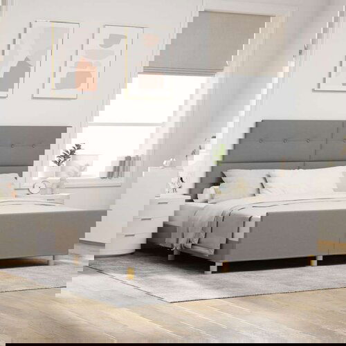  Postelja Taupe 180x200 cm Tkanina, (22049924) Slike