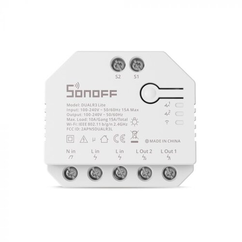 SONOFF pametni prekidač Wi-Fi 2-kanalni, kontrola motora za DUAL3LITE rolete Slike