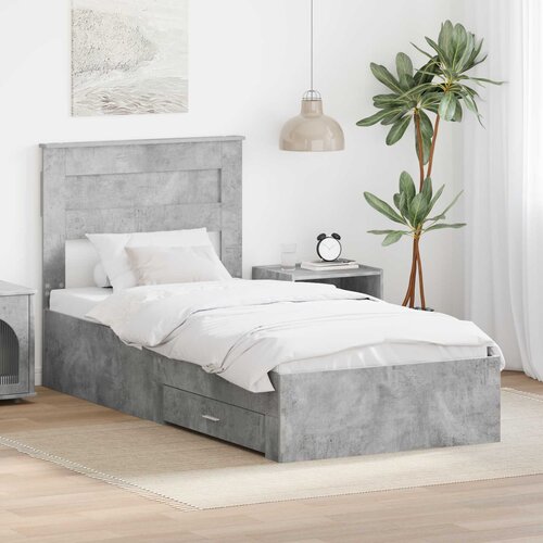  Krevetna konstrukcija s ladicama Betonski sivi 90 x 200 cm Cijene