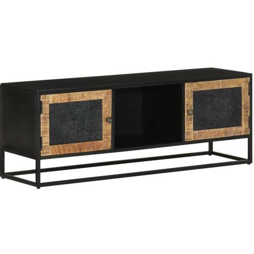 VidaXL TV omarica 110x30x40 cm trden mangov les in železo Slike