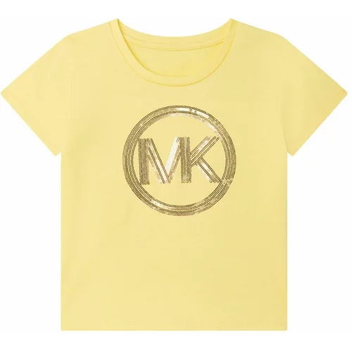 Michael Kors Dječja pamučna majica kratkih rukava boja: žuta