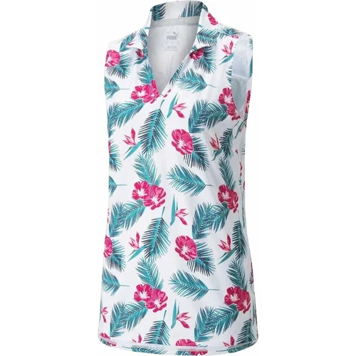 Puma Cloudspun Paradise Sleeveless Bright White/Festival Fuchsia M Polo majice