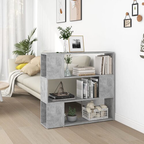 vidaXL Ormarić za knjige / sobna pregrada boja betona 100 x 24 x 94 cm Cijene