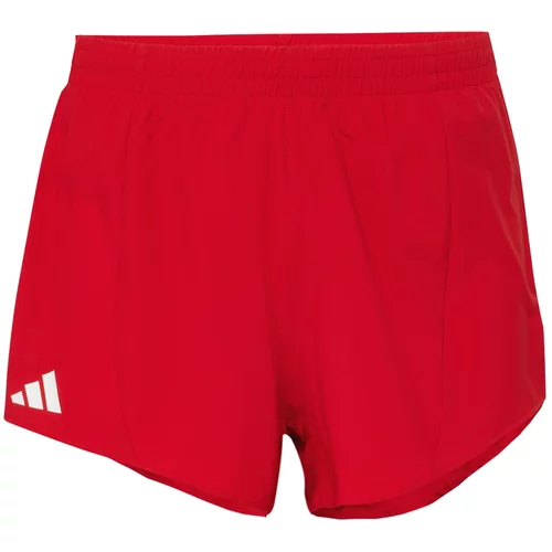 Adidas Sportske hlače 'Adizero Essentials' crvena / prljavo bijela