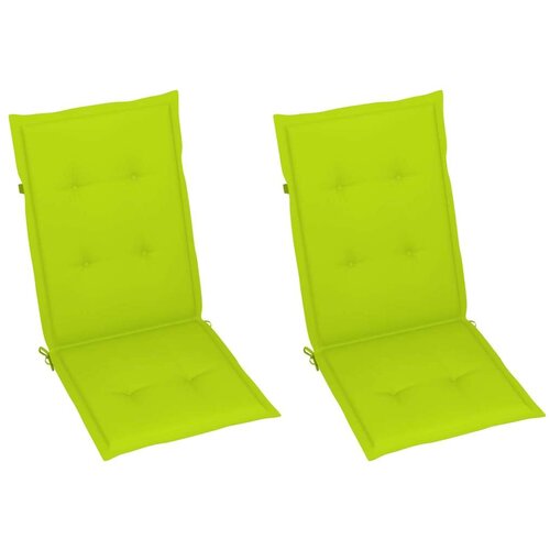  Jastuci za vrtne stolice 2 kom svjetlozeleni 120x50x3cm tkanina Slike