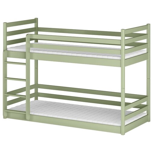 Molarem Home Drveni dječji krevet na kat Mini - olive - 160x80 cm - Madrac PE pjena 8 cm-spužvasti madrac Slike