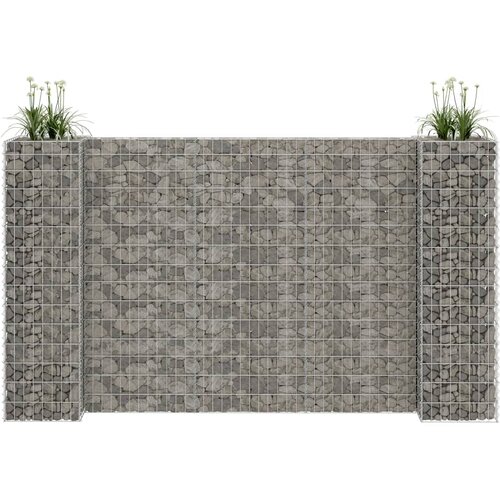  Gabionska sadilica u H-obliku od čelične žice 260 x 40 x 150 cm Cijene