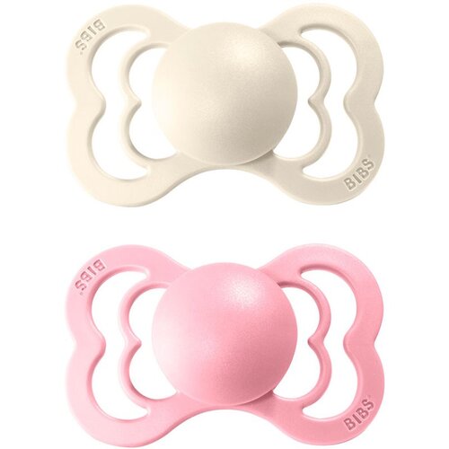 Bibs Supreme Natural Rubber Size 1: 0+ months duda Ivory / Baby Pink 2 kom Cijene