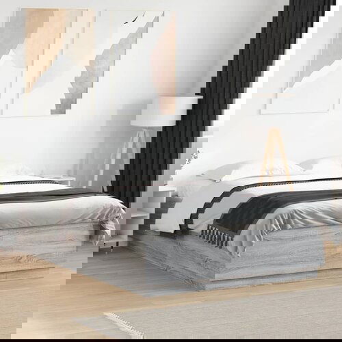 Furnova Posteljni okvir siva sonoma 140x200 cm inženirski les, (21941328) Slike