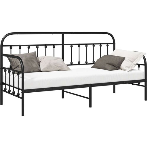 vidaXL Crni okvir kreveta 80x200 cm od čelika Cene