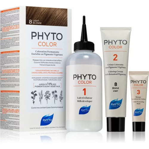 Phyto Color barva za lase brez amoniaka odtenek 8 Light Blonde