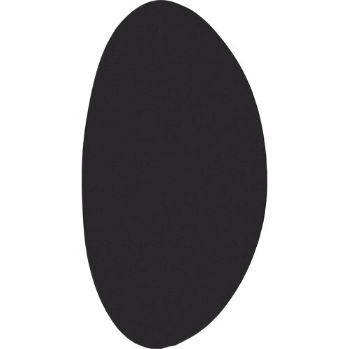 VidaXL Tepih HUARTE Crna 80 x 150 cm Poliester - Ovalno-asimetrično Crna 80 x 150 cm Slike