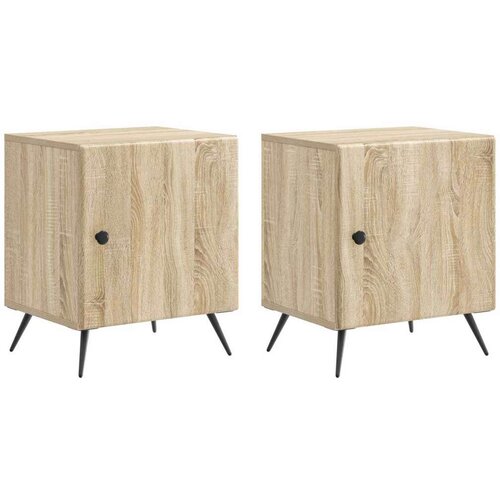  Noćni ormar 2 pcs Hrast sonoma 43 x 34 5 x 50 cm Cene