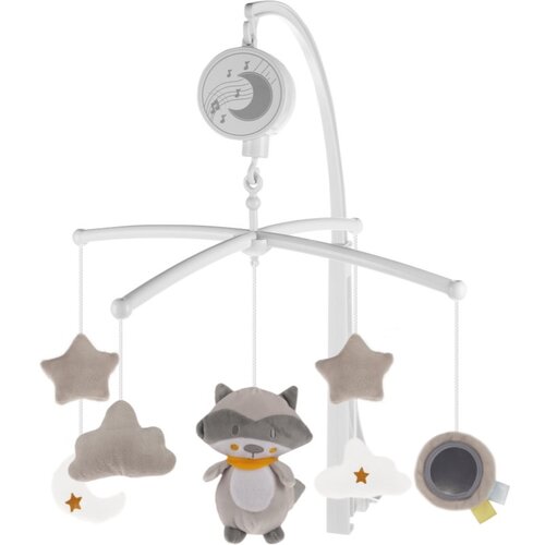 Zopa Music Mobile Raccoon vrtiljak za posteljico z melodijo 1 kos Slike