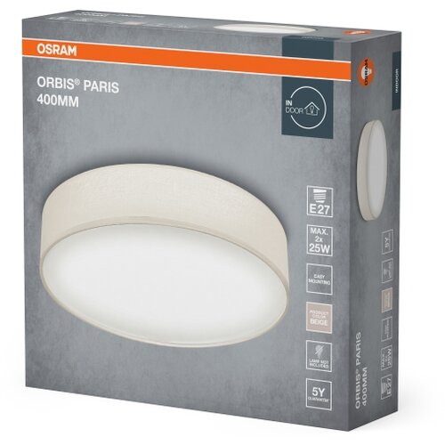 Osram plafonsko svetlo orbis paris 2xE27/25W/230V prečnik 40 cm krem boje Slike