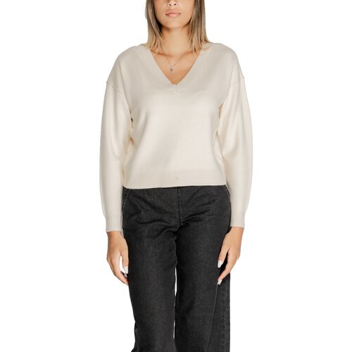 Vero_Moda Puloverji VMGOLD LINK LS V 10311403 Bela Cene
