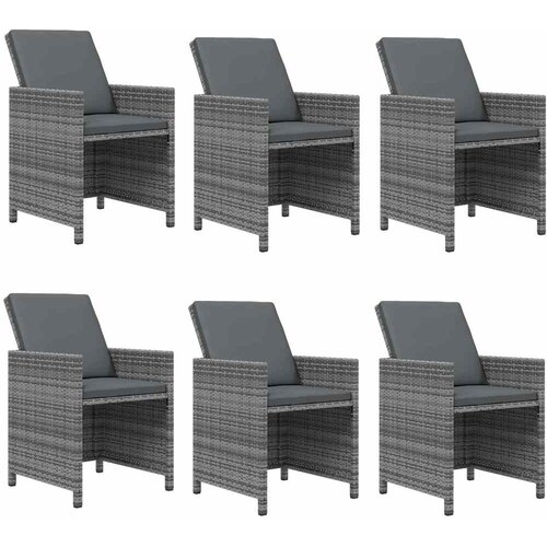  7-dijelni vrtni blagovaonski set sivi od poliratana Siva 163 cm table length Slike