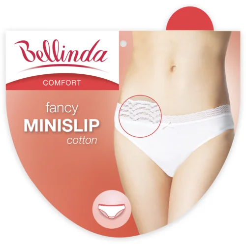 Bellinda FANCY COTTON MINISLIP - Women's panties with lace trim - white