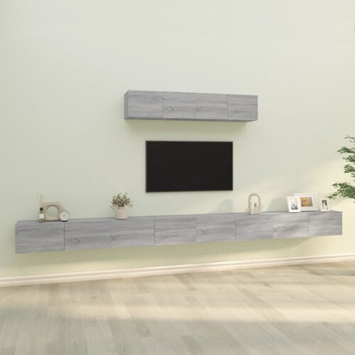 The Living Store Komplet TV omaric 6-delni siva sonoma inženirski les - Komplet TV Omaric, (21374549) Cene