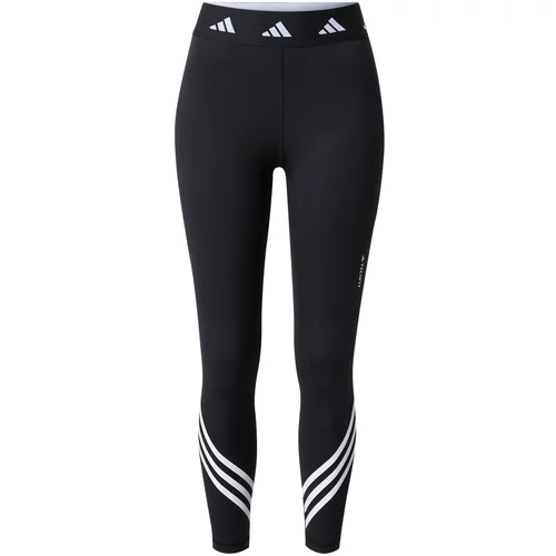 Adidas Sportske hlače 'Techfit 3-Stripes' crna / bijela