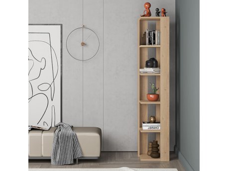 Hanah home polica za knjige nati corner sapphire hrast Cene