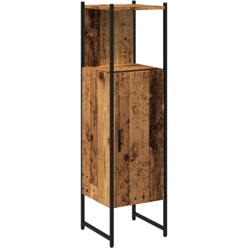 Maison Chic Kopalniška omarica - Kopalniški kabinet starinski les 33x33x120,5 cm inženirski les, (21794970) Cene