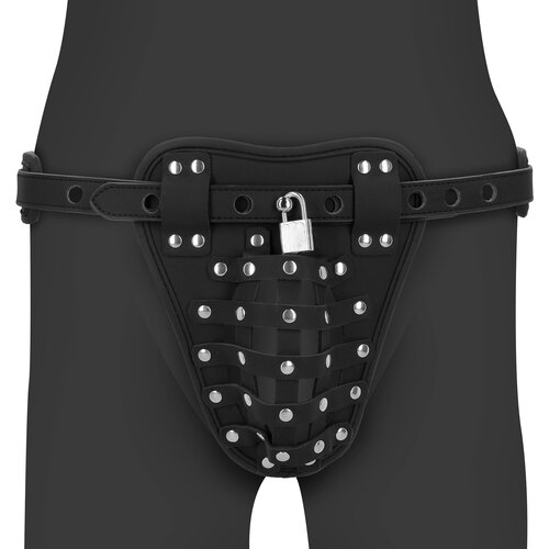 Ouch PU Leather Chastity Jock Black Cijene