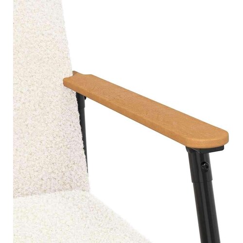 VidaXL fotelja Krema 59 x 75 x 78 cm Tkanina s uvijenim učinkom Slike