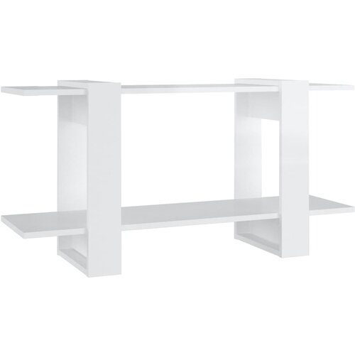 Maison Chic Knjižna omara - Knjižni regal visok sijaj bela 100x30x51 cm konstruiran les, (21725095) Slike