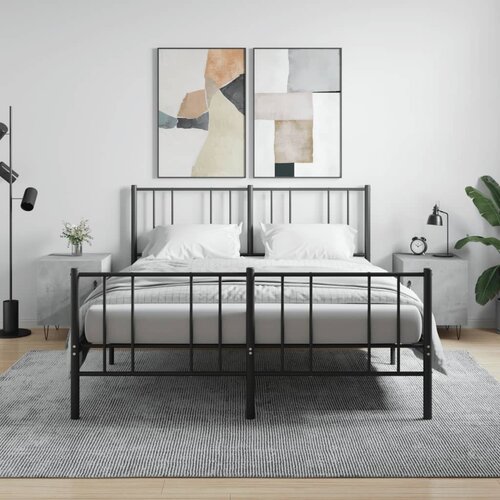 VidaXL Nočna omarica 2 kosa betonsko siva 40x40x50 cm inženirski les Slike