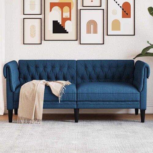  Dvosjed Chesterfield plavi od tkanine Cijene