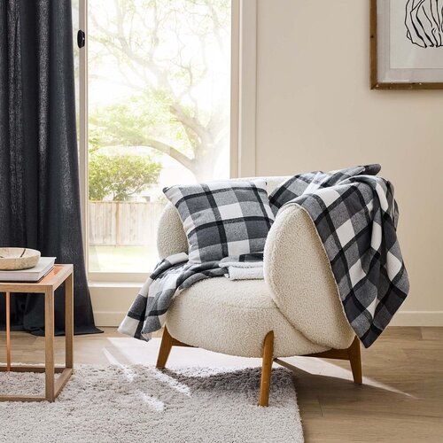 Douceur d int&amp;eacute;rieur Siva odeja iz sherpa flisa 125x150 cm Ecossais &amp;ndash; Slike