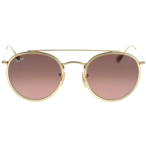 Ray-ban Occhiali da Sole Round Double Bridge RB3647N 912443 Gold