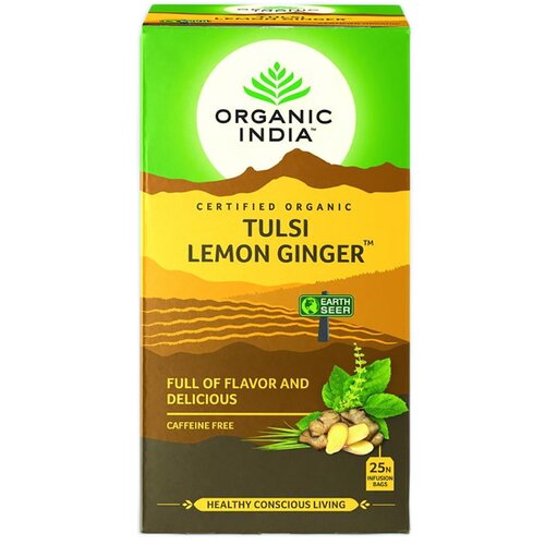 Organic India Organski Tulsi - djumbir - limun čaj u 25 kesica, 50 porcija Slike