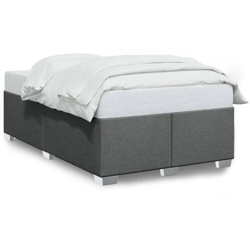 Maison Chic Posteljni okvir - Dvoposteljna postelja - Zakonska postelja brez vzmetnice temno siva 120x190 cm blago-J12986, (21766326) Slike