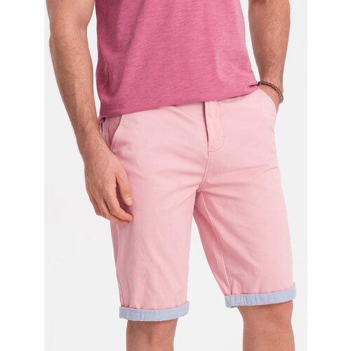 Ombre Men's chinos shorts with contrasting turn-up Cijene
