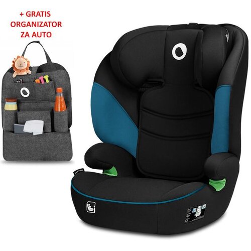Lionelo i-Size autosjedalica Lars, 100-150cm, tirkiz + ORGANIZATOR Cijene