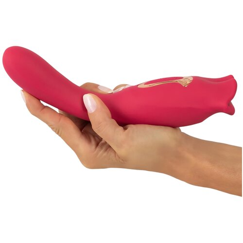 You2Toys Oral Fun Double Vibrator Moving Lips, Vibrating Thong &amp;amp; Shaft Red Slike