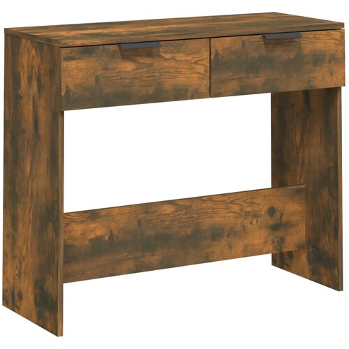 Maison Chic konzolna miza - miza ob steni dimljeni hrast 90x36x75 cm konstruiran les, (21786397) Cene
