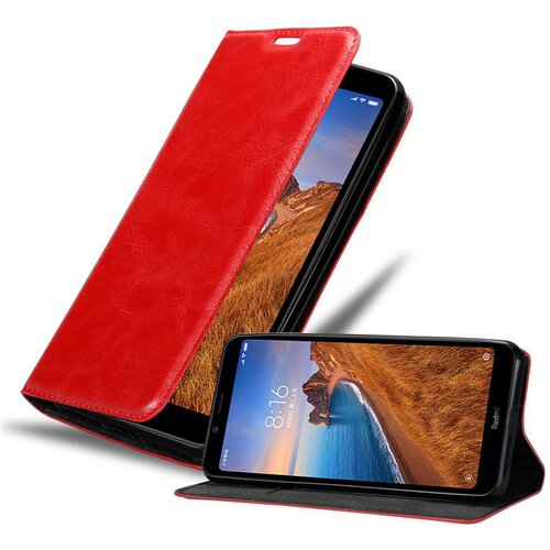 Cadorabo Ohi&scaron;je, združljivo z Xiaomi RedMi 7A v rdeče jabolko - Za&scaron;čitni ovitek z magnetnim zapiranjem, stoječo funkcijo in režo za kartice, (20550206) Cene