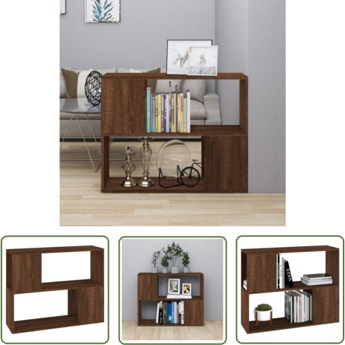 The Living Store Knjižna omara/pregrada rjav hrast 80x24x63 cm - Knjižna Omara, (21738351) Cene